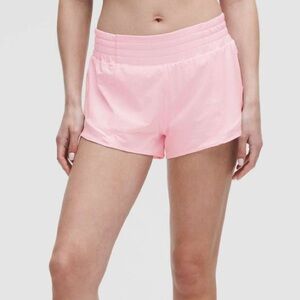 Lululemon Hotty Hot High-Rise Lined Short 2.5" Pink Organza Size 12